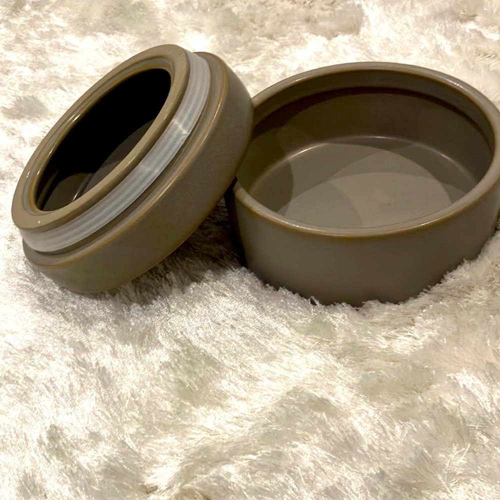 Studio McGee Round Storage Container with lid. NWT